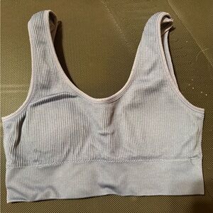 Aerie Ribbed Light Blue Sports Bra